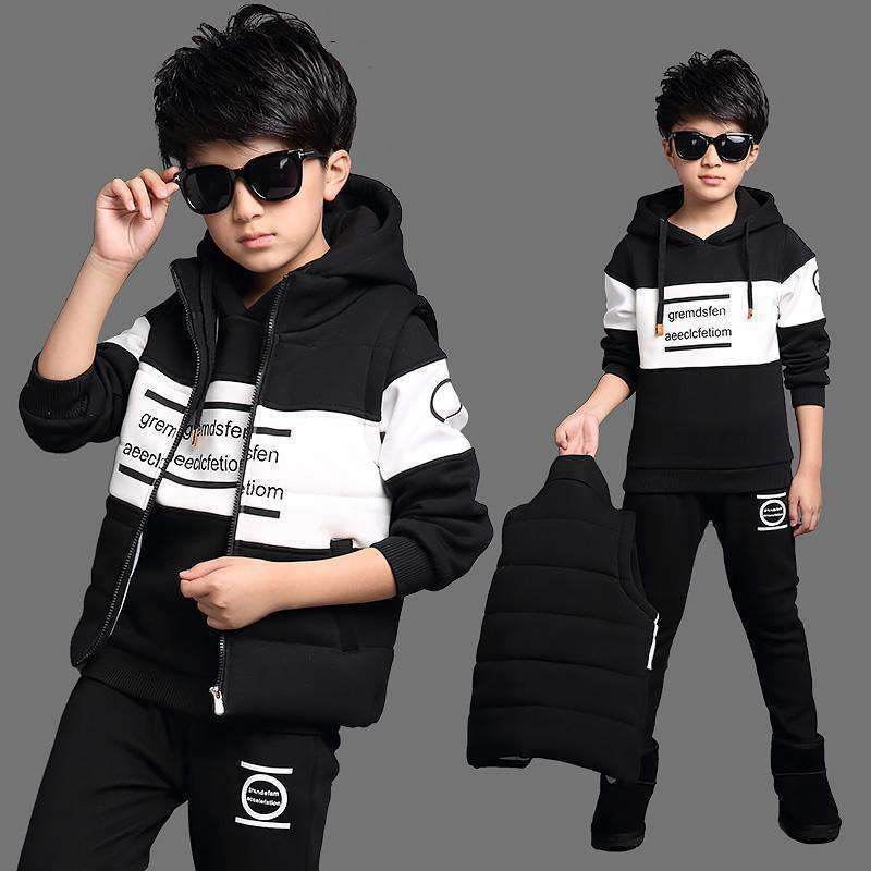 Boys Clothes Sport Suit Casual Boys Clothing 3ps Sets - Mubimart
