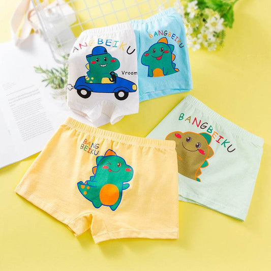 Boys' Cotton Cute Print All-match Panties - Mubimart