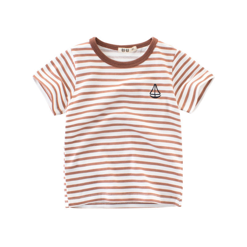 Boys' Cotton Kids Striped T-Shirt - Mubimart - Boys T-shirt 