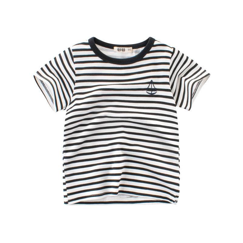 Boys' Cotton Kids Striped T-Shirt - Mubimart