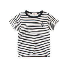 Boys' Cotton Kids Striped T-Shirt - Mubimart -  