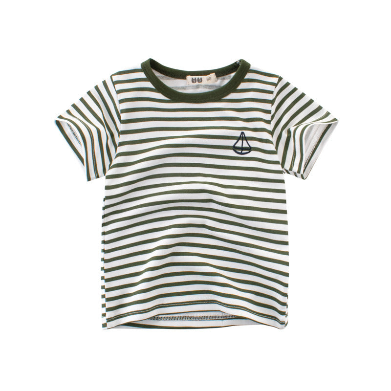 Boys' Cotton Kids Striped T-Shirt - Mubimart -  