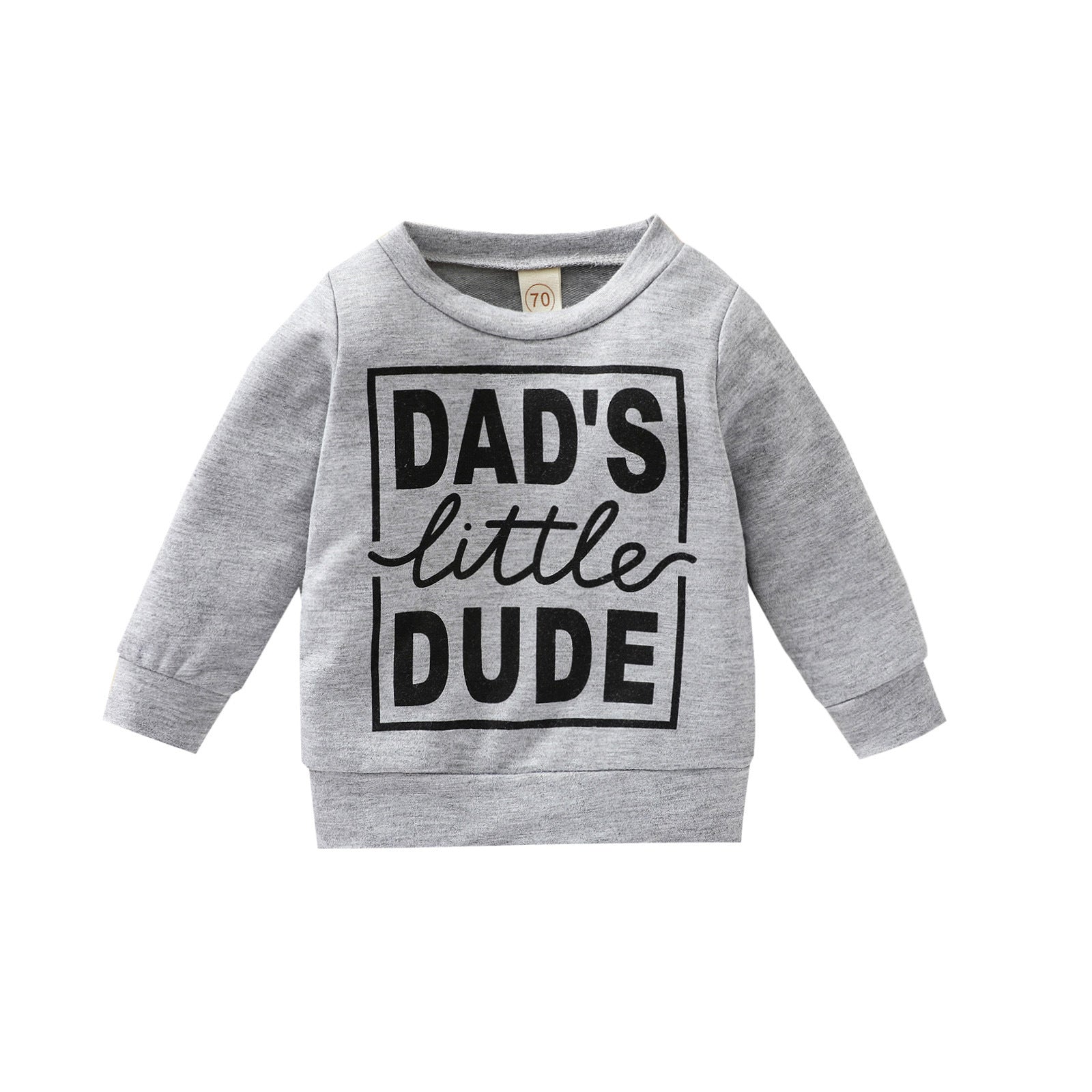 Boys Polyester Letter Grey Sweatshirt Top - Mubimart -  