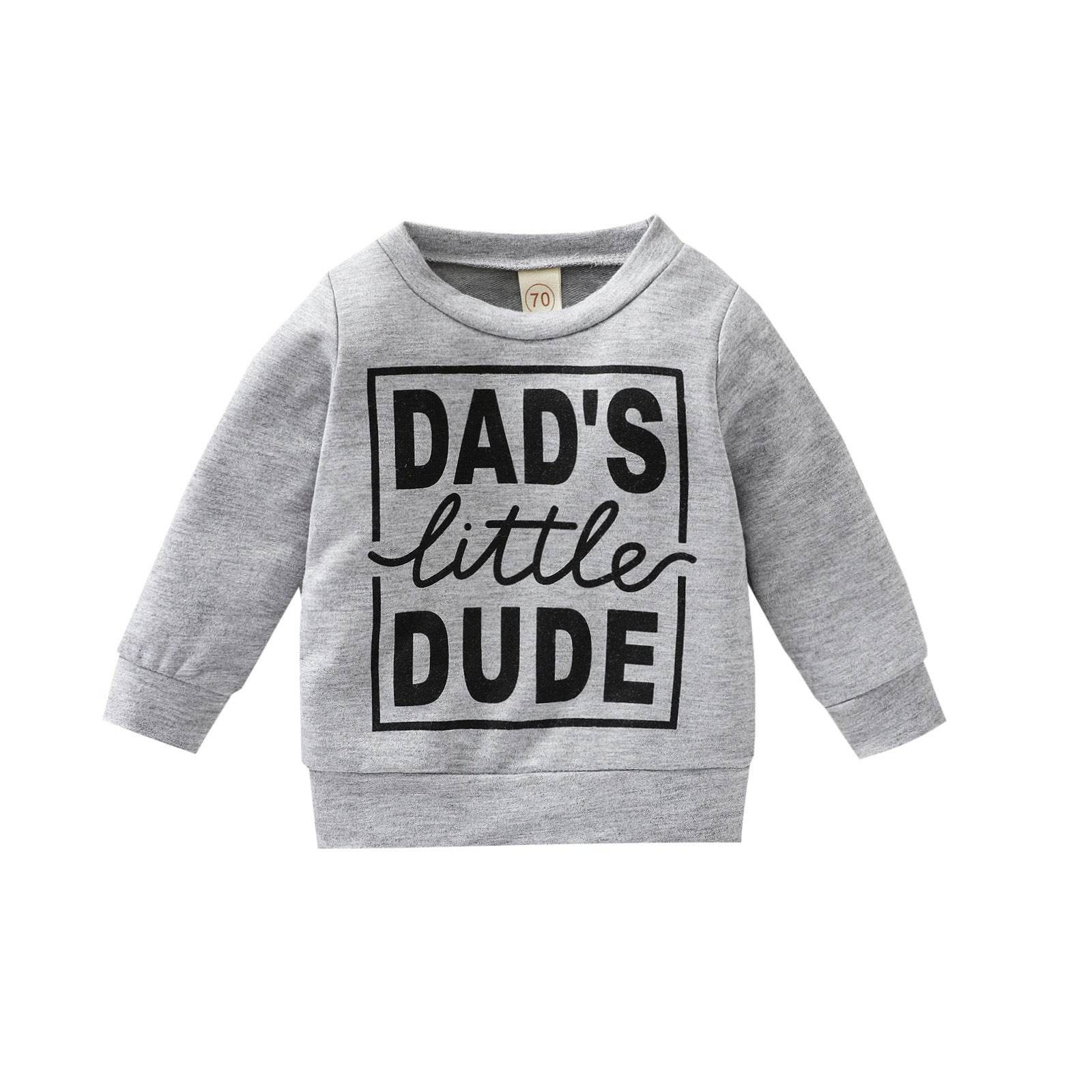 Boys Polyester Letter Grey Sweatshirt Top - Mubimart