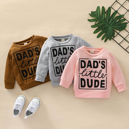 Boys Polyester Letter Grey Sweatshirt Top - Mubimart