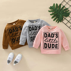 Boys Polyester Letter Grey Sweatshirt Top - Mubimart - Boy Sweatshirts 