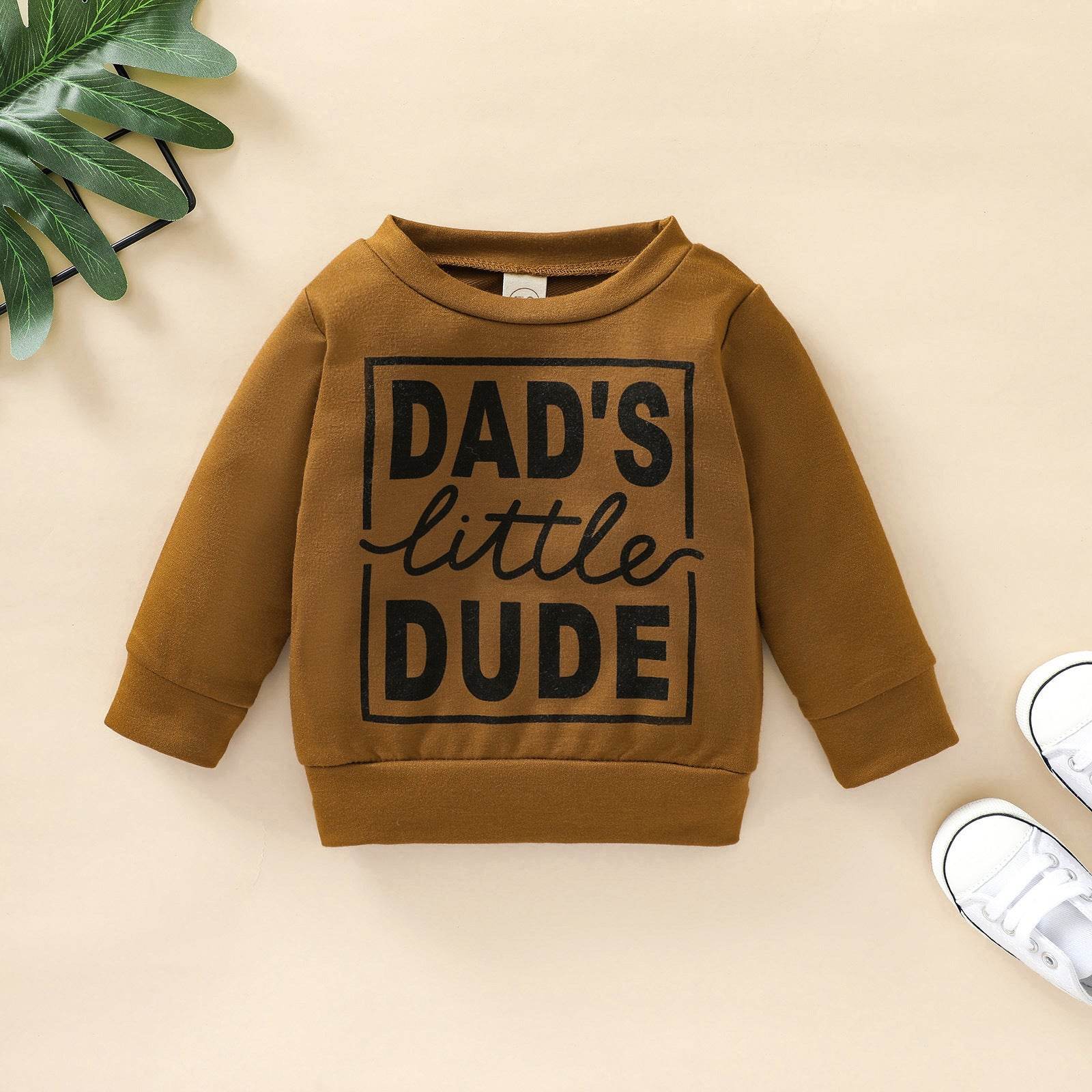 Boys Polyester Letter Grey Sweatshirt Top - Mubimart