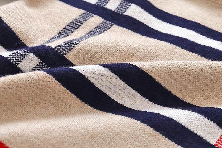 Boys plaid jacquard sweater - Mubimart