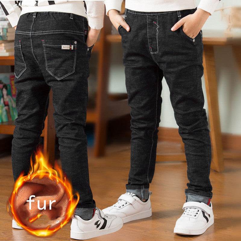 Boys plus fleece jeans - Mubimart
