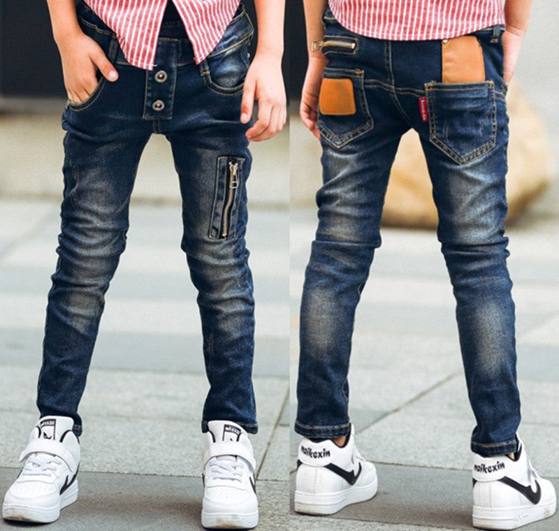 Boys stretch denim pants - Mubimart -  