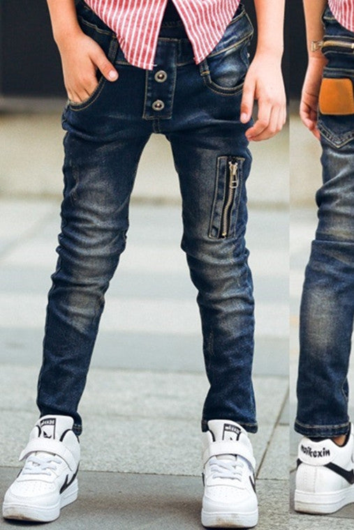 Boys stretch denim pants - Mubimart -  