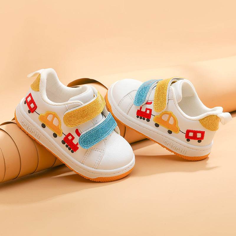 Boys toddler shoes new baby white shoes - Mubimart