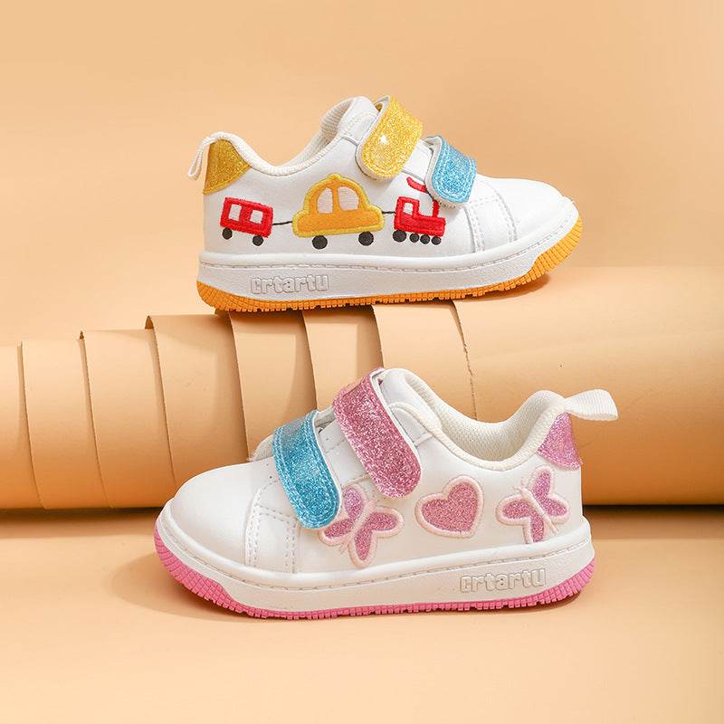 Boys toddler shoes new baby white shoes - Mubimart