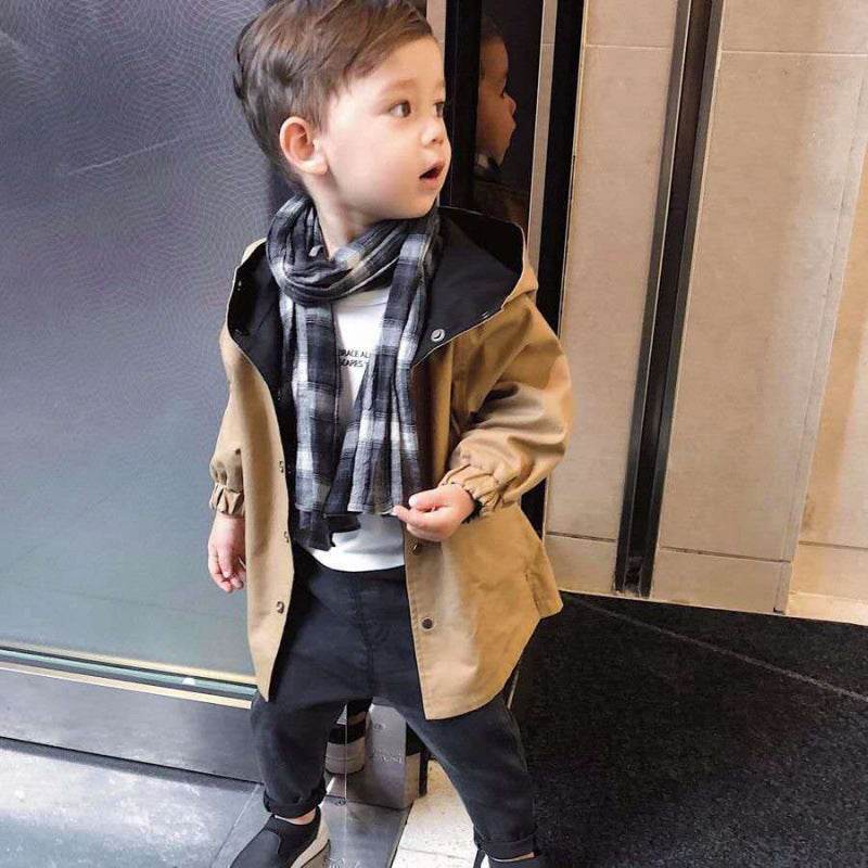 Boys wear coats on both sides in spring - Mubimart