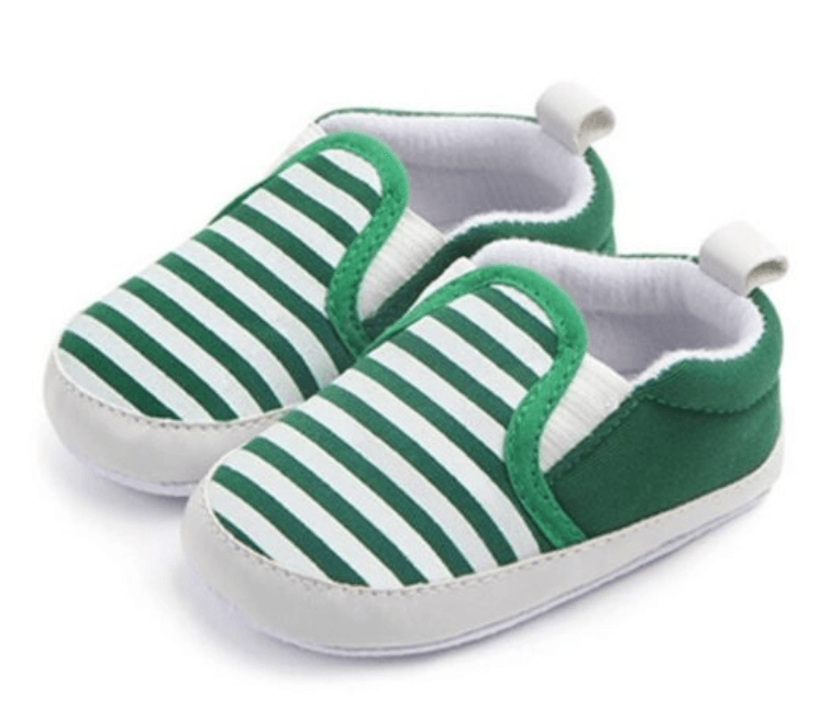 Brand New Pram Newborn Toddler Baby Girls Boys Kids Infant First Walkers Striped Classic Shoes Loafers Casual Soft Shoes - Mubimart