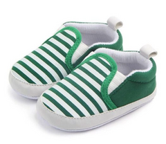 Brand New Pram Newborn Toddler Baby Girls Boys Kids Infant First Walkers Striped Classic Shoes Loafers Casual Soft Shoes - Mubimart -  