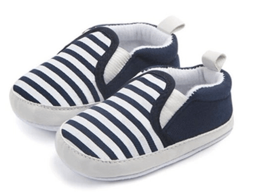 Brand New Pram Newborn Toddler Baby Girls Boys Kids Infant First Walkers Striped Classic Shoes Loafers Casual Soft Shoes - Mubimart