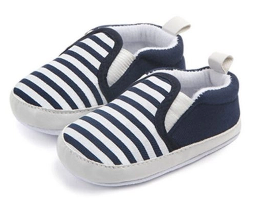 Brand New Pram Newborn Toddler Baby Girls Boys Kids Infant First Walkers Striped Classic Shoes Loafers Casual Soft Shoes - Mubimart -  