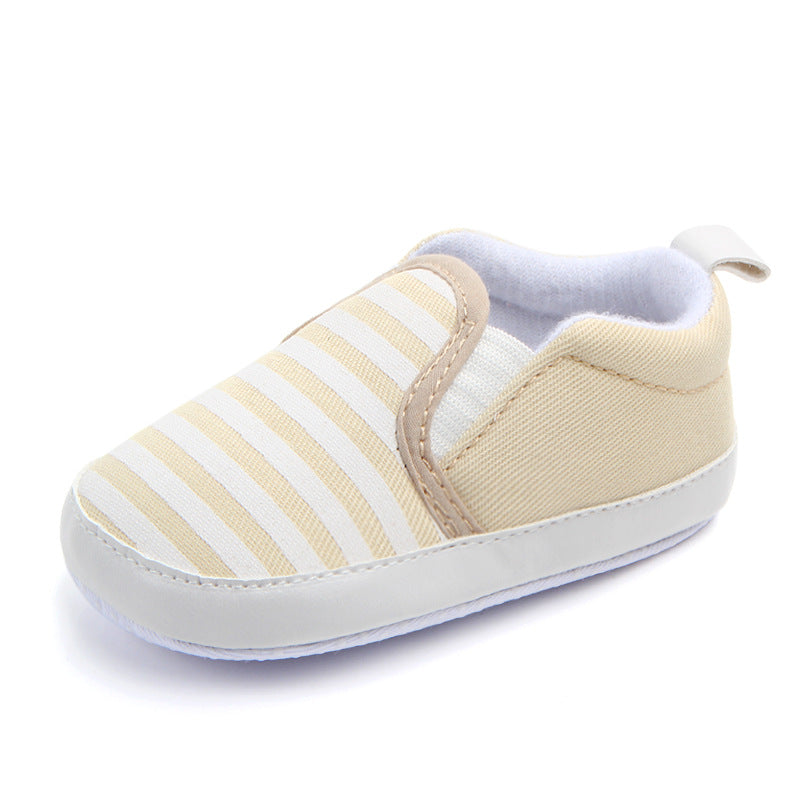 Brand New Pram Newborn Toddler Baby Girls Boys Kids Infant First Walkers Striped Classic Shoes Loafers Casual Soft Shoes - Mubimart -  