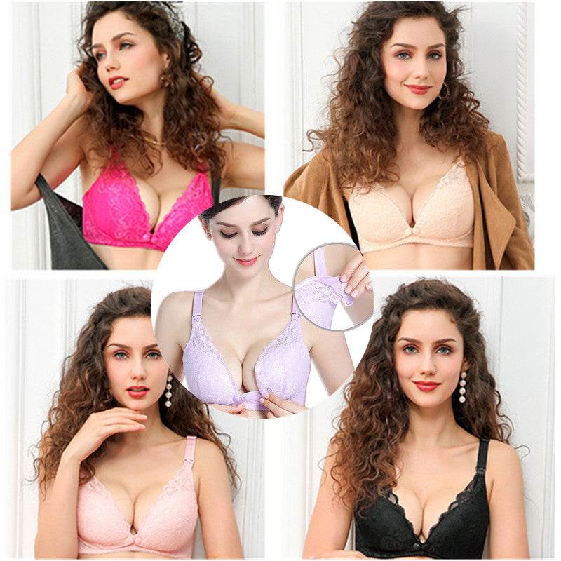 BreastFeeding Bra Lace Cotton Maternity Nursing bra - Mubimart