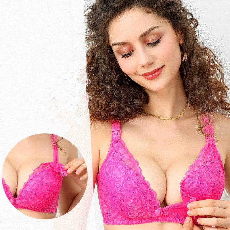 BreastFeeding Bra Lace Cotton Maternity Nursing bra - Mubimart
