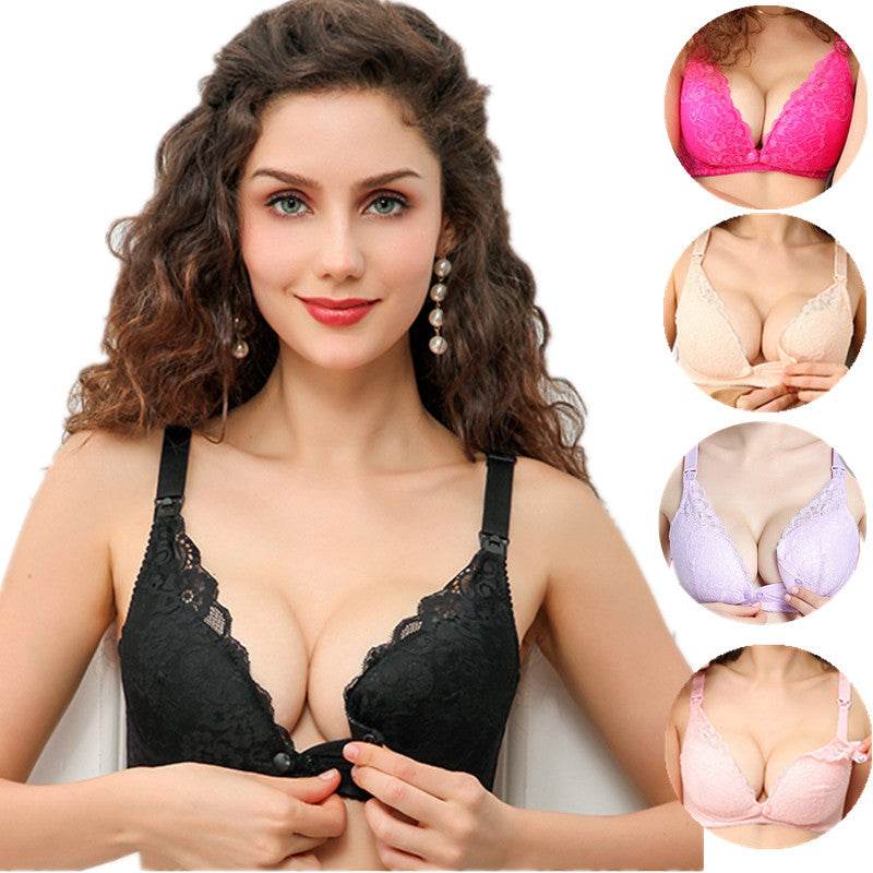 BreastFeeding Bra Lace Cotton Maternity Nursing bra - Mubimart