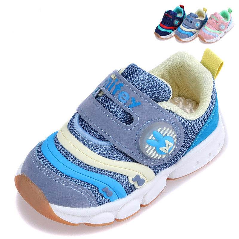 Breathable toddler shoelace lighting baby shoes - Mubimart