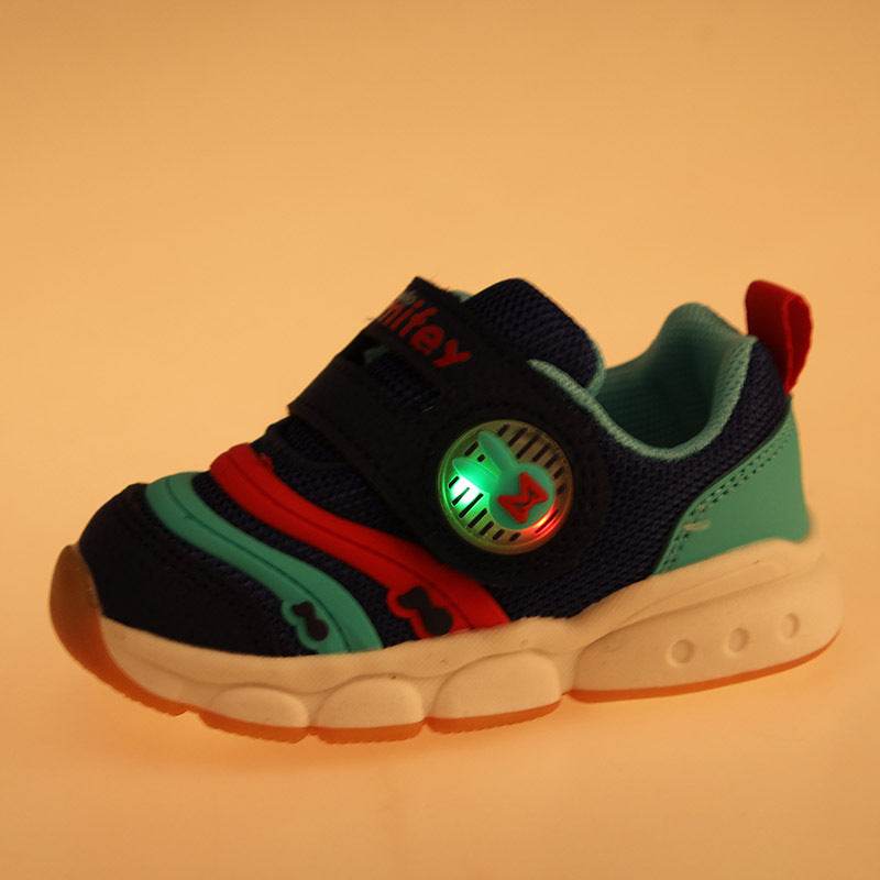 Breathable toddler shoelace lighting baby shoes - Mubimart