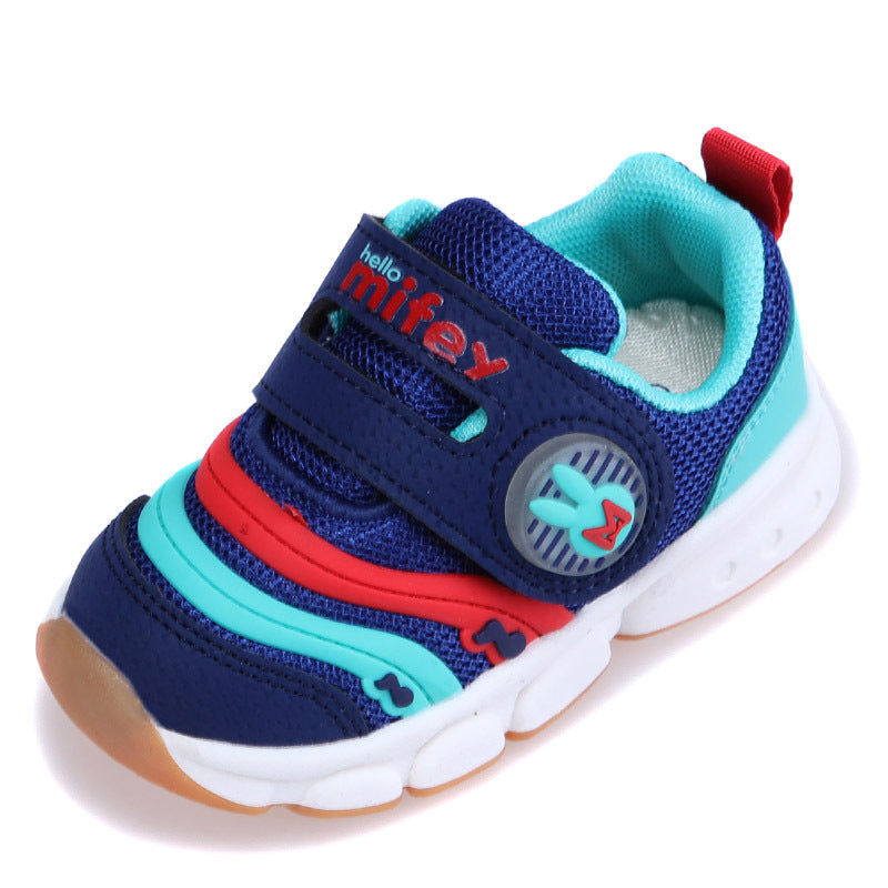 Breathable toddler shoelace lighting baby shoes - Mubimart -  