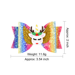 Bright Glitter Children Hair Clips Kids Fairy Bow Princess Hairgrips Flexible Hair Bow Headwear - Mubimart -  