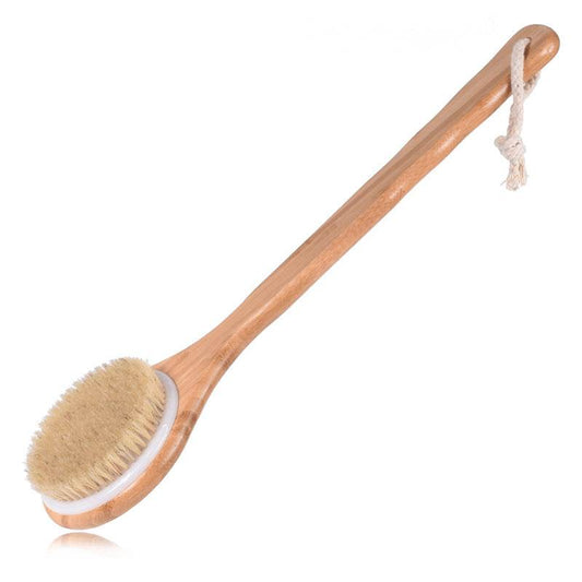 Bristle Bath Brush, Massage Body Brush, Bamboo Bath Brush - Mubimart