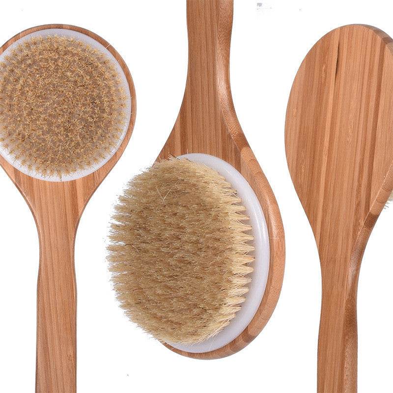 Bristle Bath Brush, Massage Body Brush, Bamboo Bath Brush - Mubimart