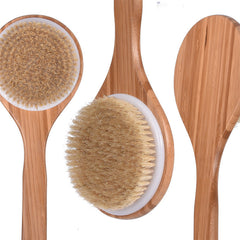 Bristle Bath Brush, Massage Body Brush, Bamboo Bath Brush - Mubimart -  