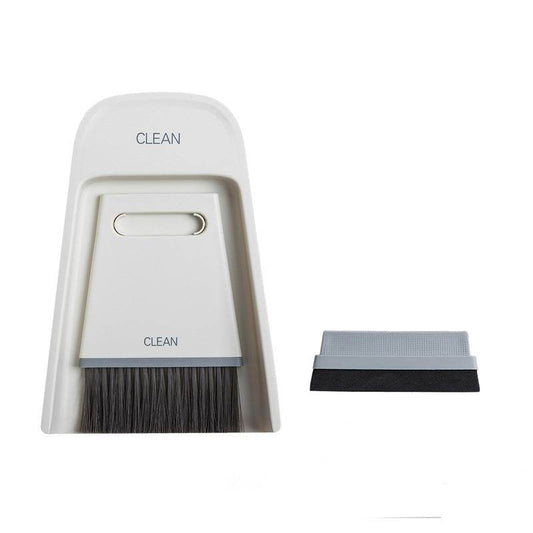 Broom And Dustpan Combo Set Household Soft Hair Sweep Desktop Cleaning Brush Wiper - Mubimart