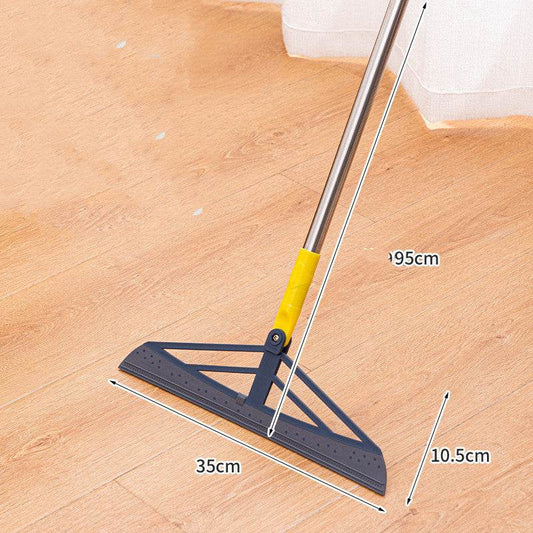 Broom Silicone Household Sweeping Water Wiper Artifact Floor Mop Non-stick Hair Rotating Broom - Mubimart