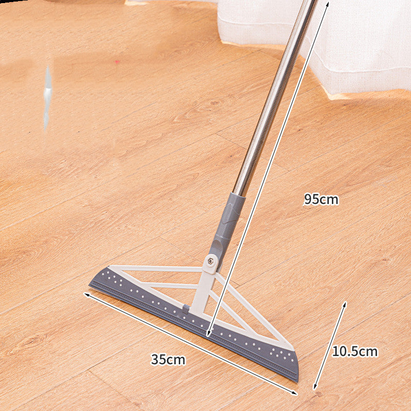 Broom Silicone Household Sweeping Water Wiper Artifact Floor Mop Non-stick Hair Rotating Broom - Mubimart -  