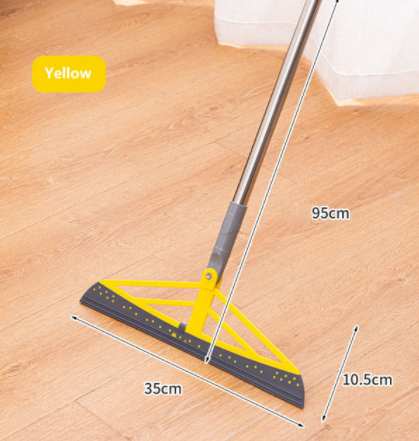 Broom Silicone Household Sweeping Water Wiper Artifact Floor Mop Non-stick Hair Rotating Broom - Mubimart -  