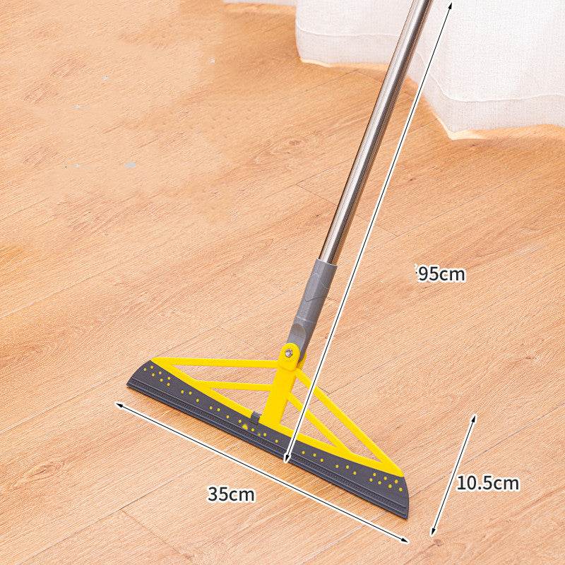 Broom Silicone Household Sweeping Water Wiper Artifact Floor Mop Non-stick Hair Rotating Broom - Mubimart