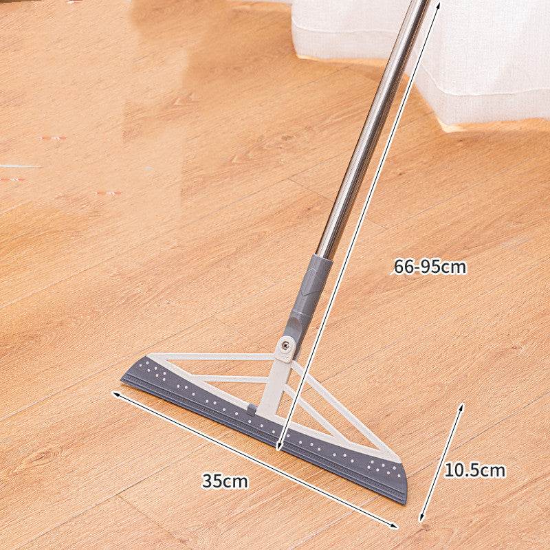 Broom Silicone Household Sweeping Water Wiper Artifact Floor Mop Non-stick Hair Rotating Broom - Mubimart
