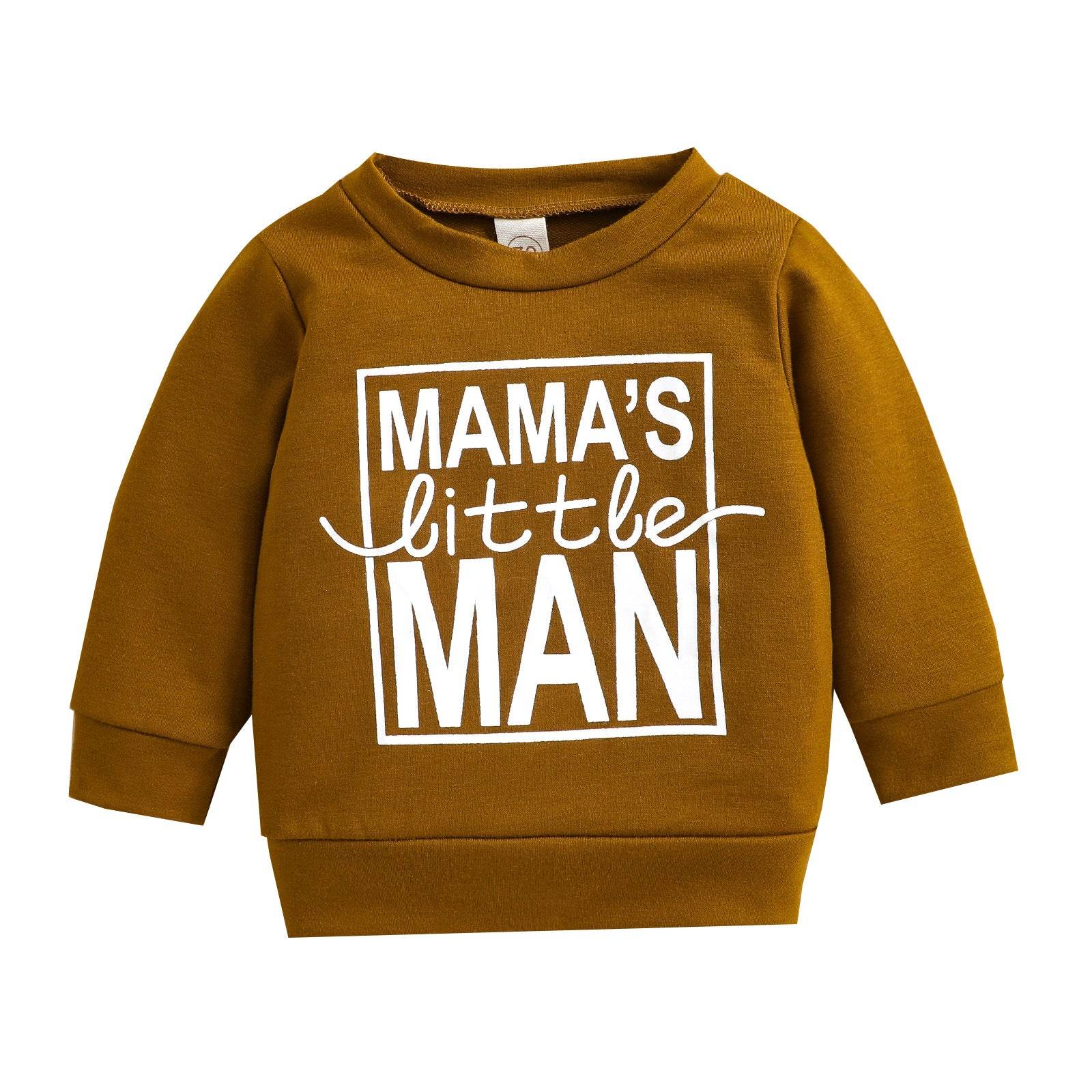 Brown Coat Newborn Baby Girl Alphabet Top - Mubimart