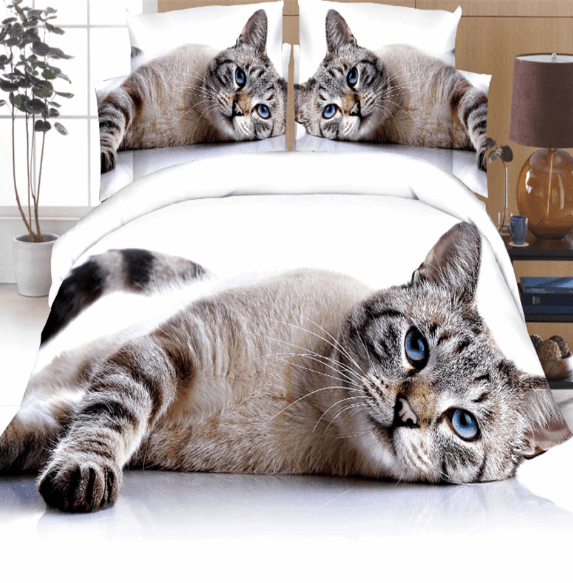 Brushed 3D four-piece set - Mubimart