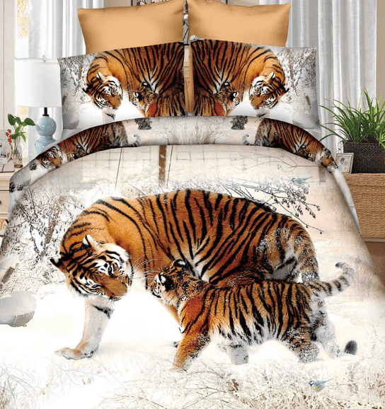 Brushed 3D four-piece set - Mubimart