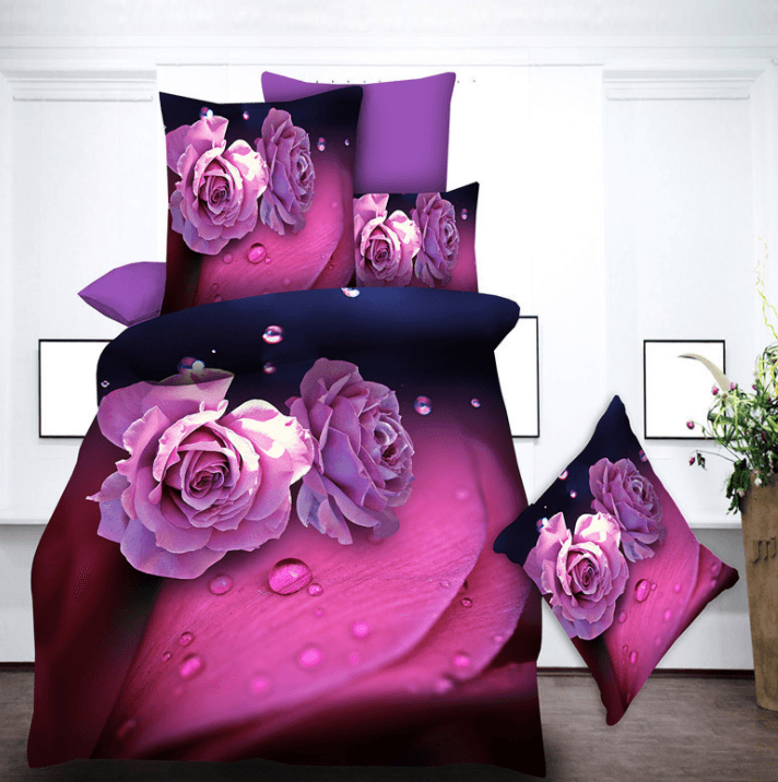 Brushed 3D four-piece set - Mubimart