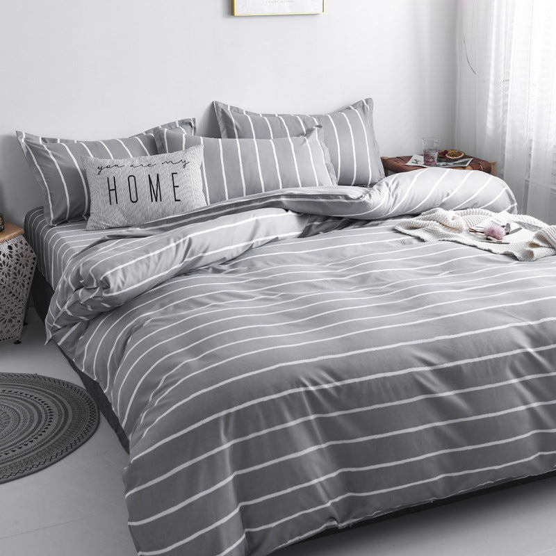 Brushed four-piece bed sheet - Mubimart -  