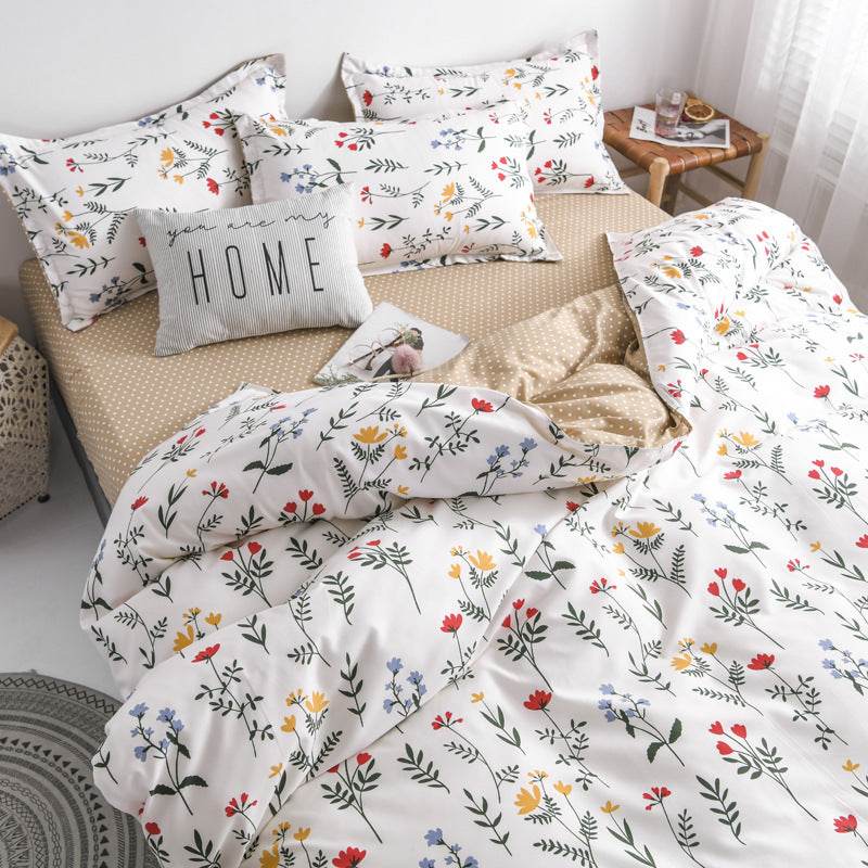 Brushed four-piece bed sheet - Mubimart