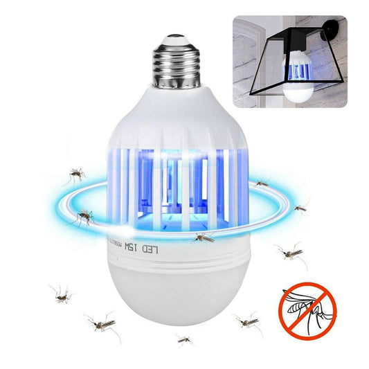 Bug Zapper Light Bulb Mosquito Lamp Fly Trap Killer Indoor Outdoor Insect E26 E27 - Mubimart
