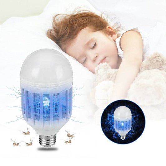 Bug Zapper Light Bulb Mosquito Lamp Fly Trap Killer Indoor Outdoor Insect E26 E27 - Mubimart