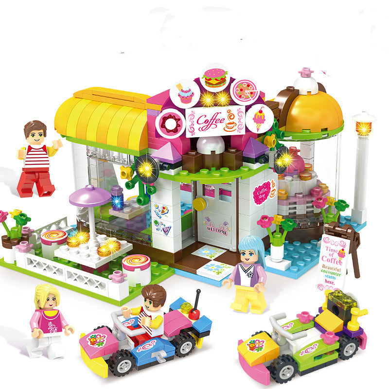 Building block toy girl's family assembled building blocks - Mubimart -  