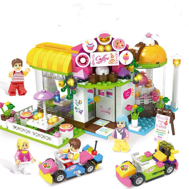 Building block toy girl's family assembled building blocks - Mubimart