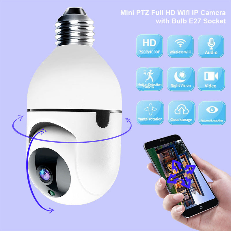 Bulb Shaking Head Machine Yilot APP Wireless WIFI Camera Home Security Monitoring - Mubimart -  